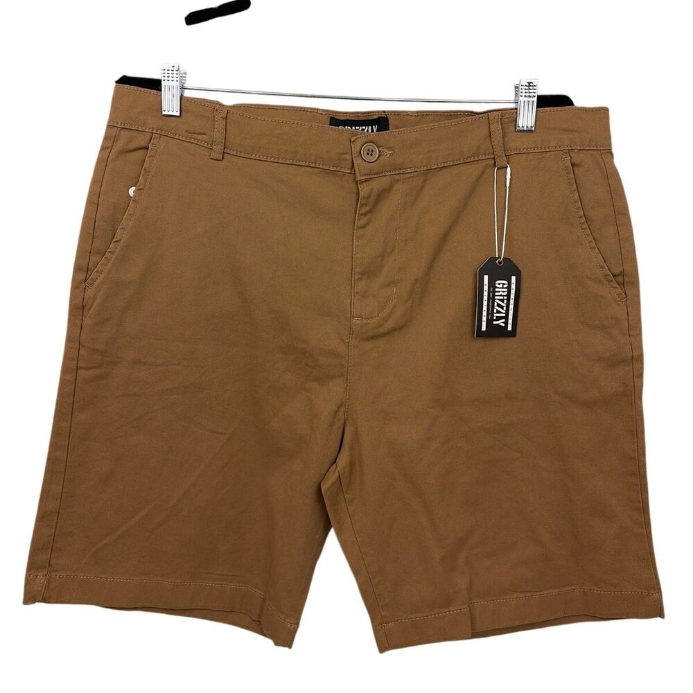 NEW Grizzly Griptape Skate Streetwear Flat Front Gorpcore Casual Rugged Short 38